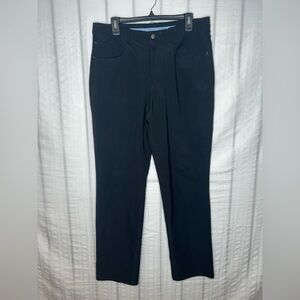 Footjoy Golf Black Pants Athletic Fit Men's Size 34x31 5 Pocket Spandex Stretch